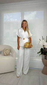 4682 Elegant blouse and pants set