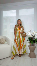 2146 Printed woven midi dress