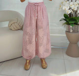 7354 Textured bubble pants