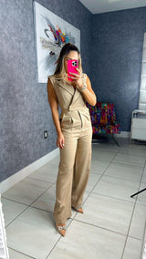 2347 Sleeveless wrap jumpsuit