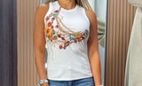 1558 Heavy rib print top