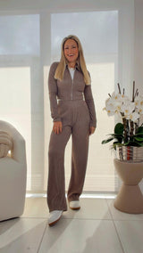 S14S Crinkled zip up top and pants set