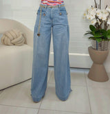 5395 Soft denim lotus pants