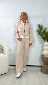 6130 Bomber jacket and casual pants set