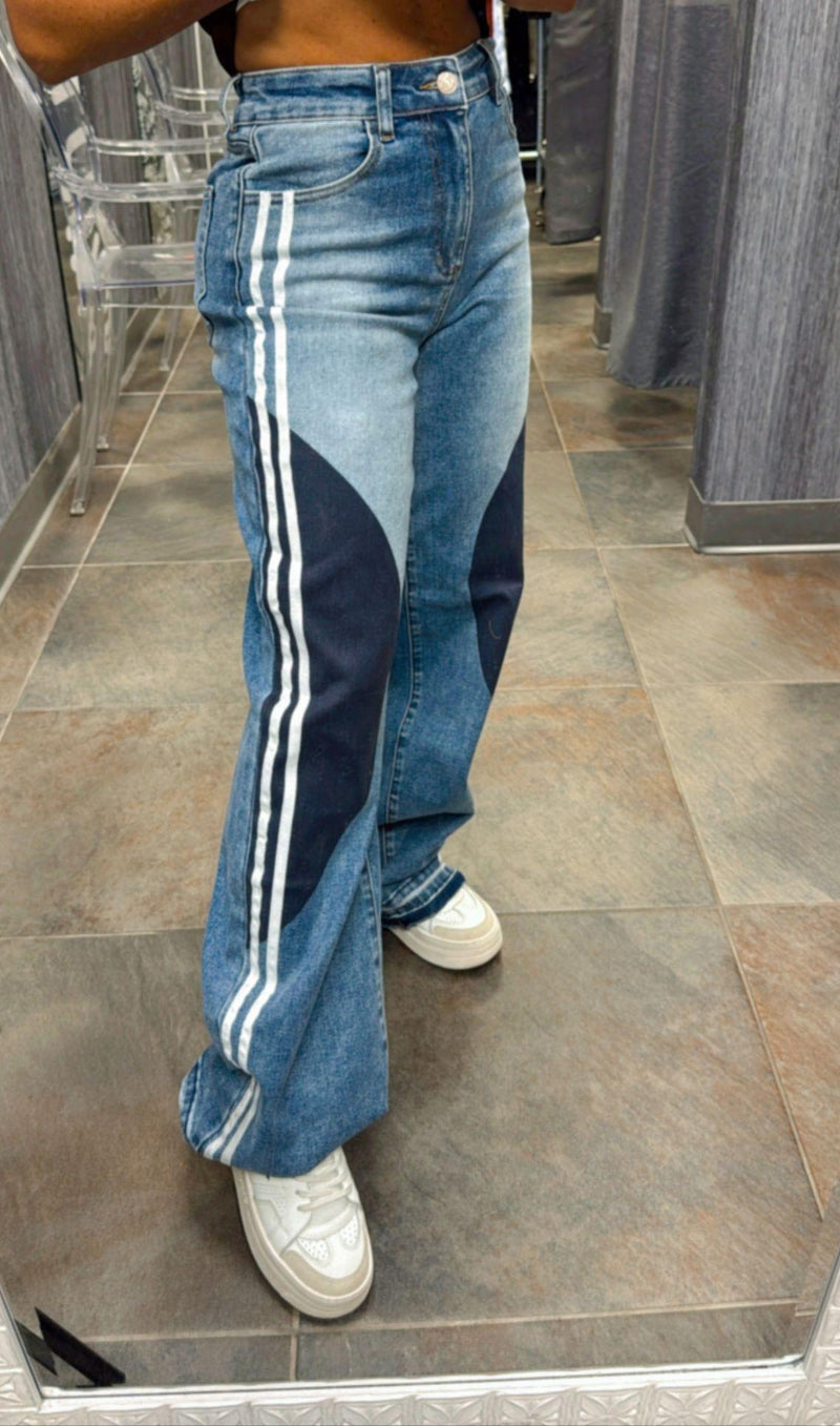 0362 Double line straight leg pants