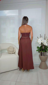 4555 Ruffle maxi dress