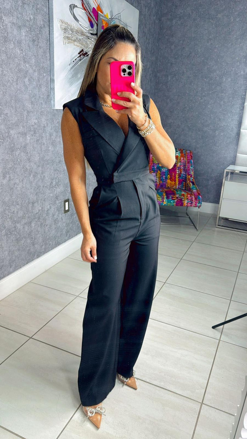 2347 Sleeveless wrap jumpsuit