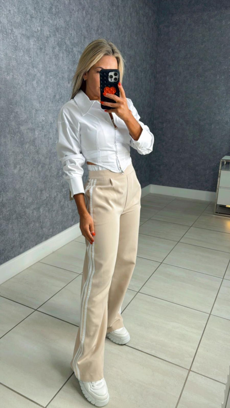 P209 Wide leg pant with side stripe