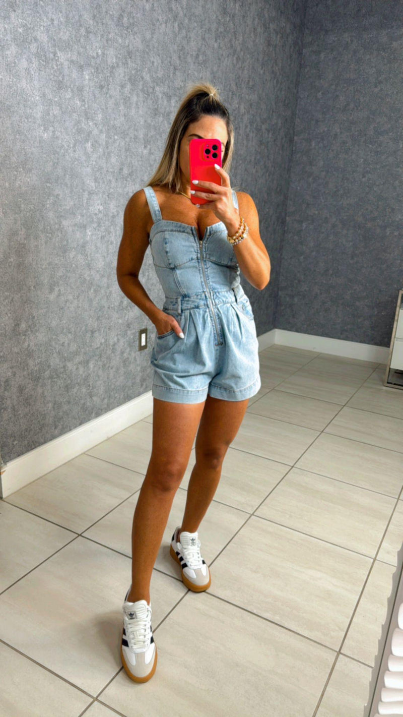 4292 Bustier denim romper