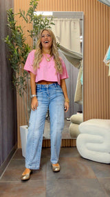 1641 Slouchy ankle boyfriend pants
