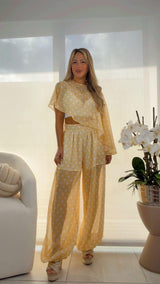 1005 Polka dots top and pants set