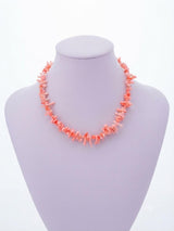 N1246 Puka coral colors necklace