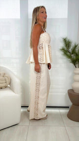 1806 Crochet top and pants set