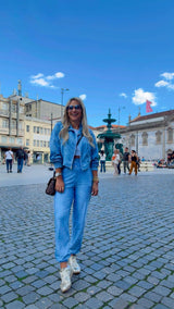 1707 Jeans printed jacket and jogger set KIUT
