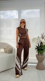 3114 Sleeveless top and pants set