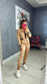 2460 Satin jacket and jogger set