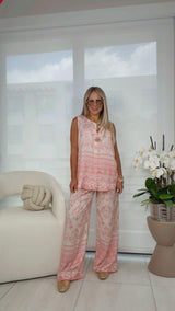 2931 Sleeveless top and pants set