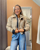 9573 Large pocket boxy crop jacket