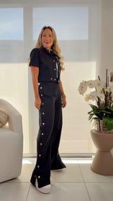 0022 Short sleeve jacket and pants set