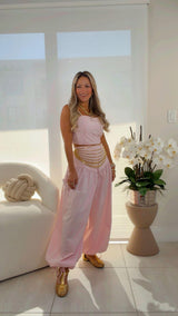 5251 Top and bubble pants set