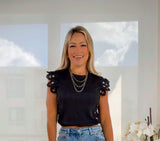 6715 Suede sleeveless top