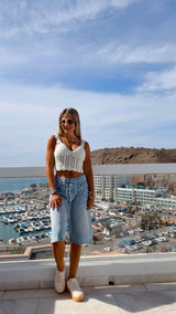 M618 Crochet knit top