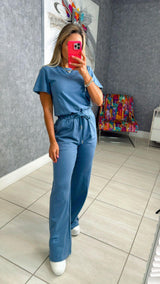 7542 Jumpsuit with elastic waist