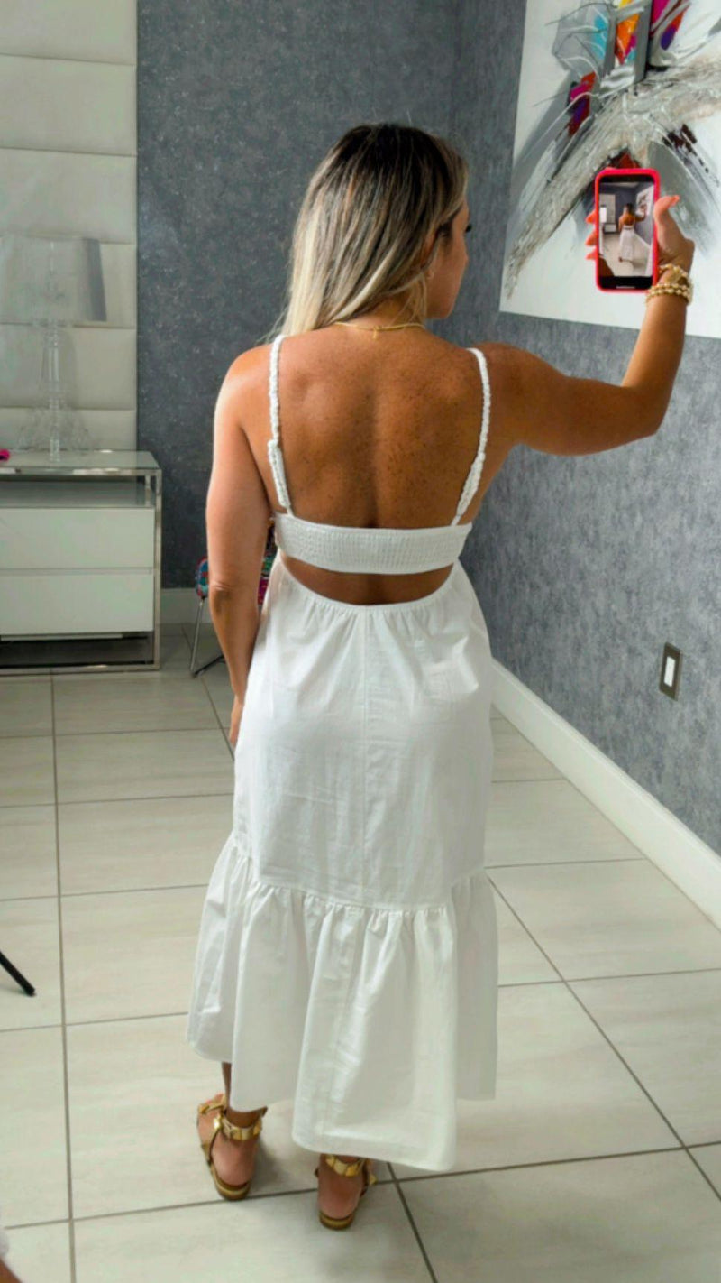 A114 Midi dress open back