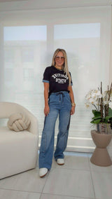 5947 T-shirt and denim pants set