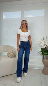1110 Mid rise bootcut flared leg pants