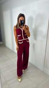 0101 Knitted vest and pants set