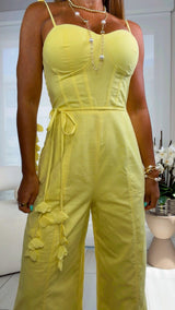 1006 Corset jumpsuit wide leg