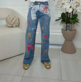 3827 Vintage patchwork pants