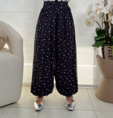 2773 Chiffon polka dot harem pants