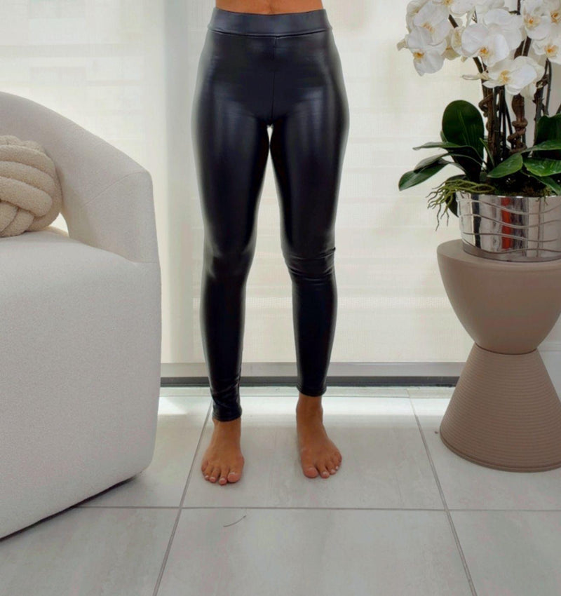 0228 PU coated leggings pants