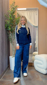 2850 Peplum Zip-up crochet sweater
