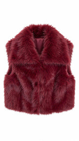 X250 Fox faux fur crop vest gilet