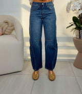 7200 High rise barrel pants