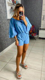 1311 Romper with ruffle sleeve