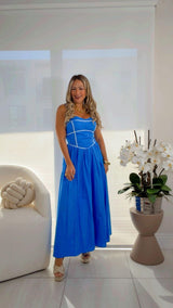 2803 Midi dress sweetheart neckline