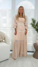 R033 Long sleeve maxi dress