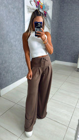 0321 Palazzo pants with darts