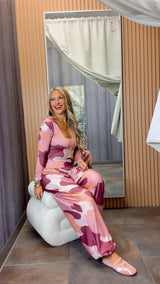 2003 Camu printed long sleeve jumpsuit Kiut