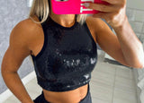 4721 Sequin crop top