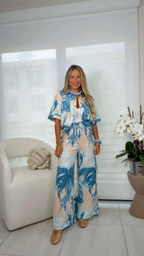 4525 Printed top and pants set