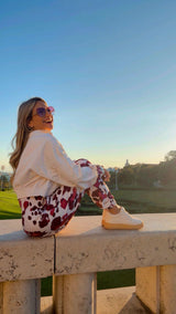 1707 Cheetah printed jacket and jogger set KIUT