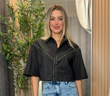 8012 Short sleeve button up shirt