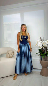 T804 Ocean breeze stripe dress