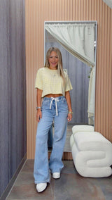 1423 Slouchy wide pants with drawstring