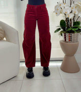 1314 Slouchy ankle barrel corduroy pants